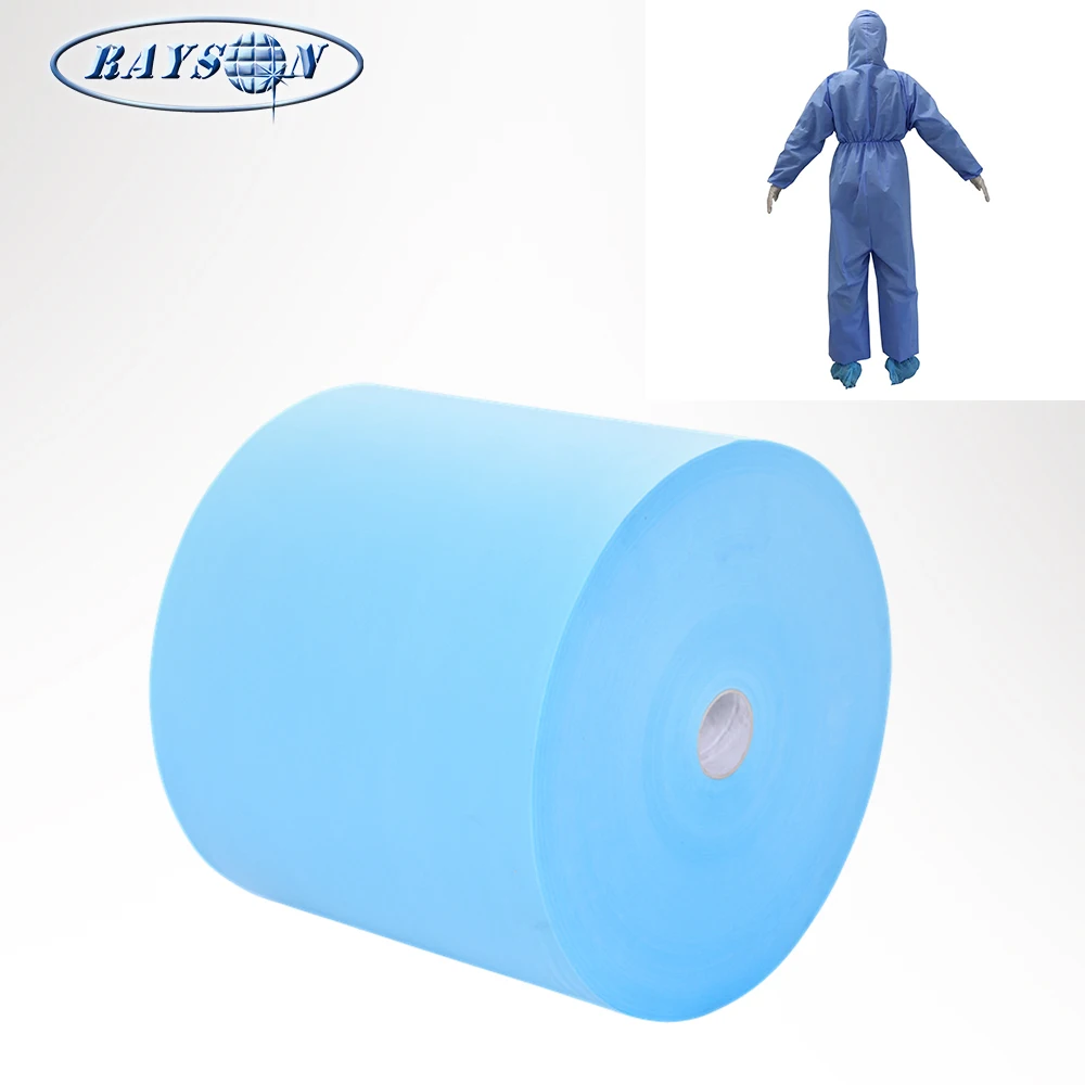 
Disposable Isolation Gown Non Woven Fabric+PE film/SMS 100% non woven polypropylene fabric 