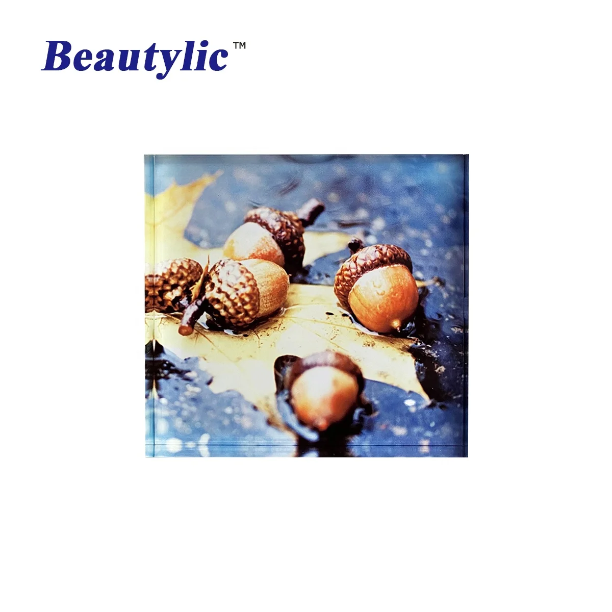 20mm Sublimation acrylic sublimation flat blocks polished smooth edges gloss white sublimation photo blocks