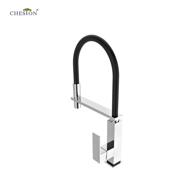 New design single lever 25mm cartridge copper high sink mixer faucet Cold and Hot Water kitchen  Single Handle Tap PVC HOSE