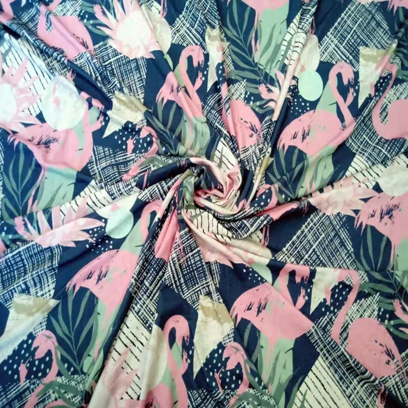 
Custom Printed 95 Modal 5 Lycra Jersey Knit Fabric For Clothing 