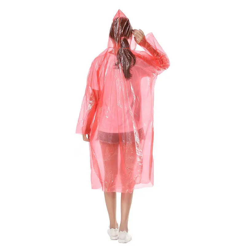 
Custom Emergency Waterproof Disposable PE Rain Coat For Adults 