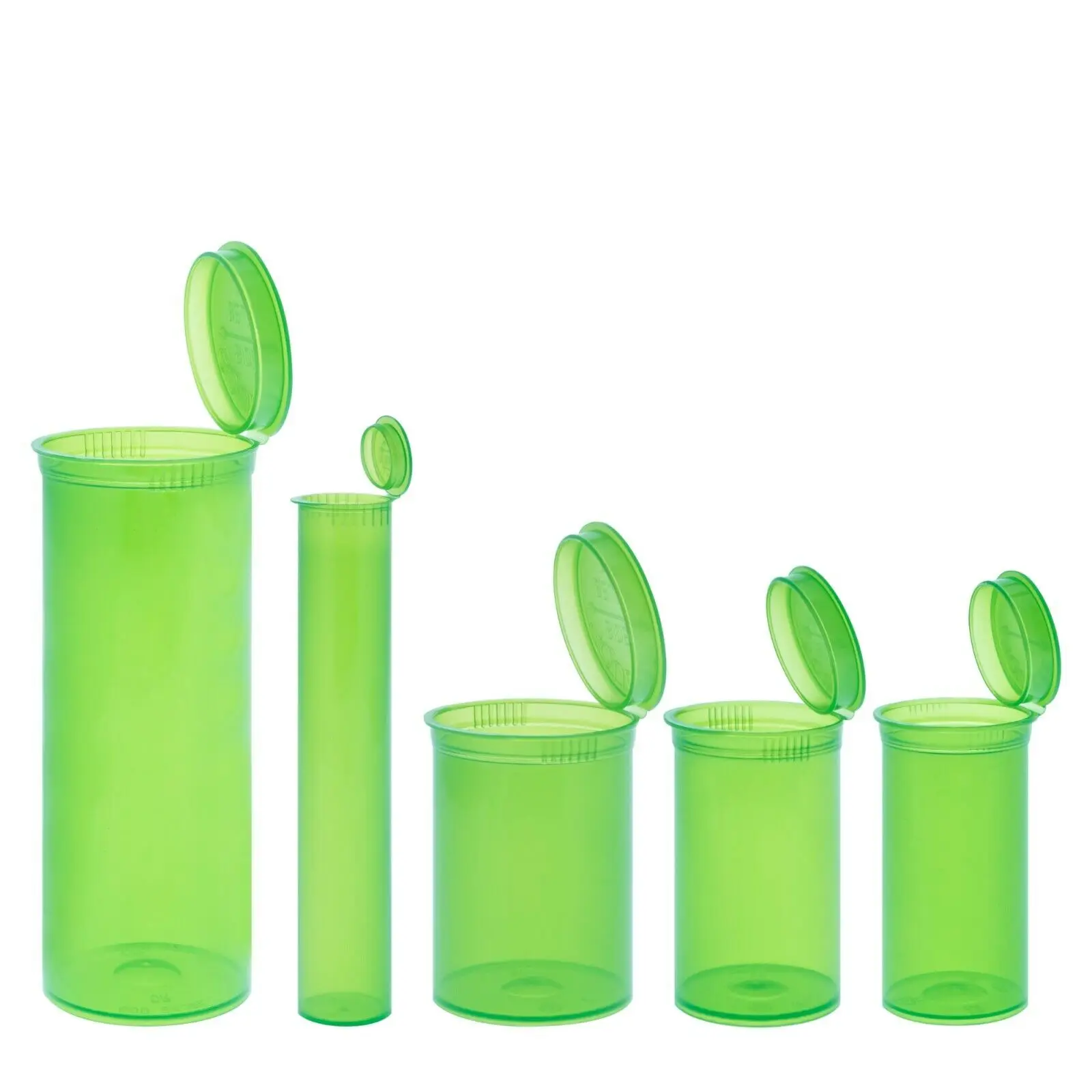 NB-PACK 5/13/19/30/60/90 DR Pop top vials hinged lid container child proof container pop top bottle vials