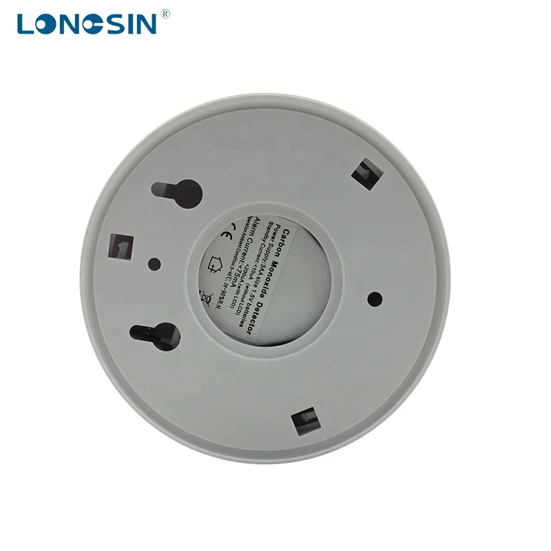 LS-858-4P LCD Display Carbon Monoxide Detectors 3 AA Battery Powered CO sensors alarm CO leakage alert CO level display