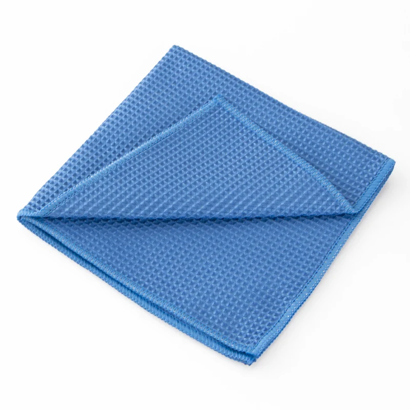 Water Absorbent Lint Free 40x40cm 300gsm Window Glass Microfiber Waffle Car Wash Towel for Auto Detailing Drying Cleaning Cloth