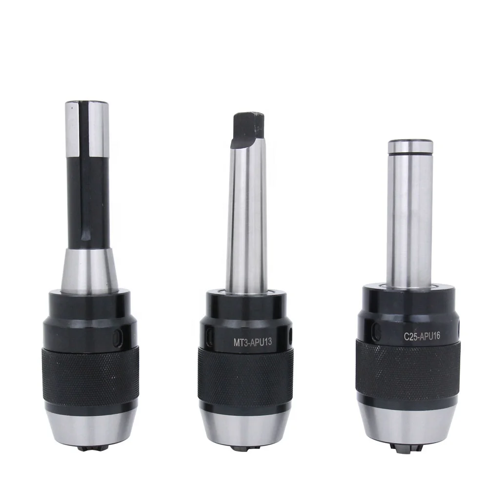 13mm 16mm Taper Fitting Drill Chuck C20 APU13 Integrated Keyless Drill Chucks with Straight Shank Keyless Drill Chuck