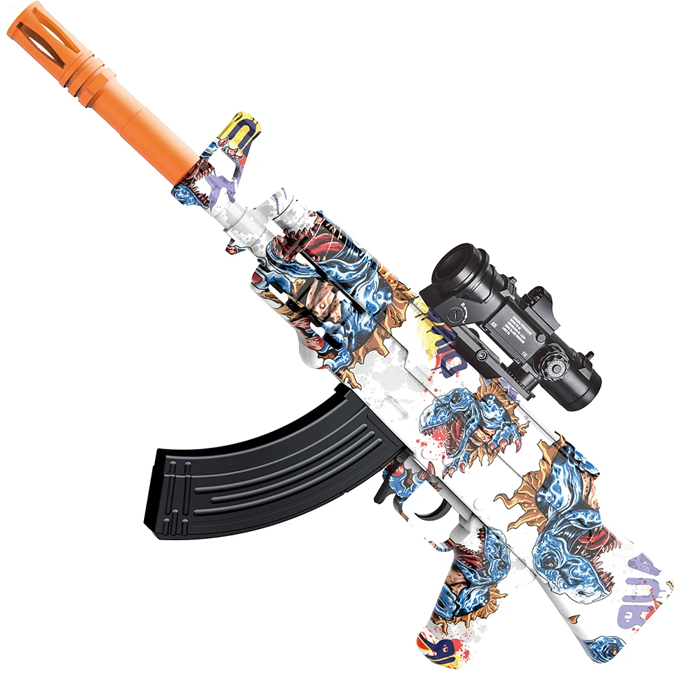 Mini AKS74U Water Bullet Gel Hydrogel Gun Toy For Kid Outdoor Sport Electric Gel Splatter Blaster Toy Gun Water Bead Guns