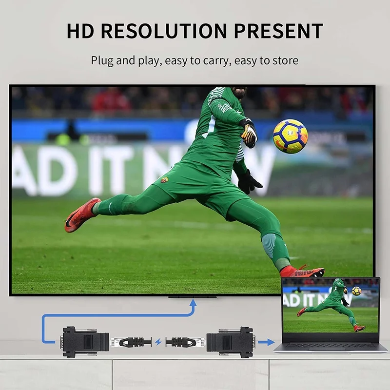 VGA Extender Utp Cat5/5e/6 VGA To Lan Cat5 Cat5e Cat6 Extender Converter Adapter