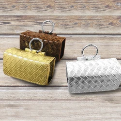New PU leather tartan pattern golf balls packing case customized two piece storage golf balls bag pouch