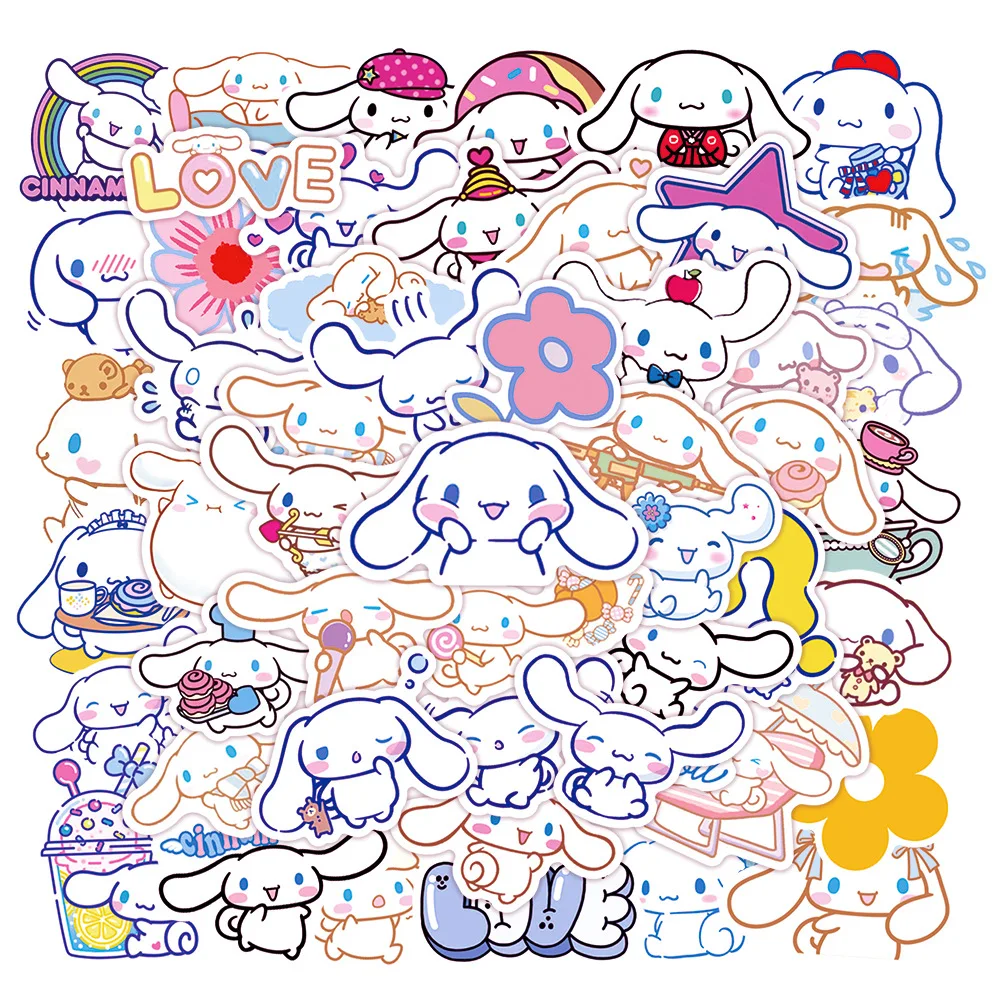 50pcs Cartoon Sanrio Posters Computer Phones Water Cups Trolley Boxes Waterproof Graffiti Stickers