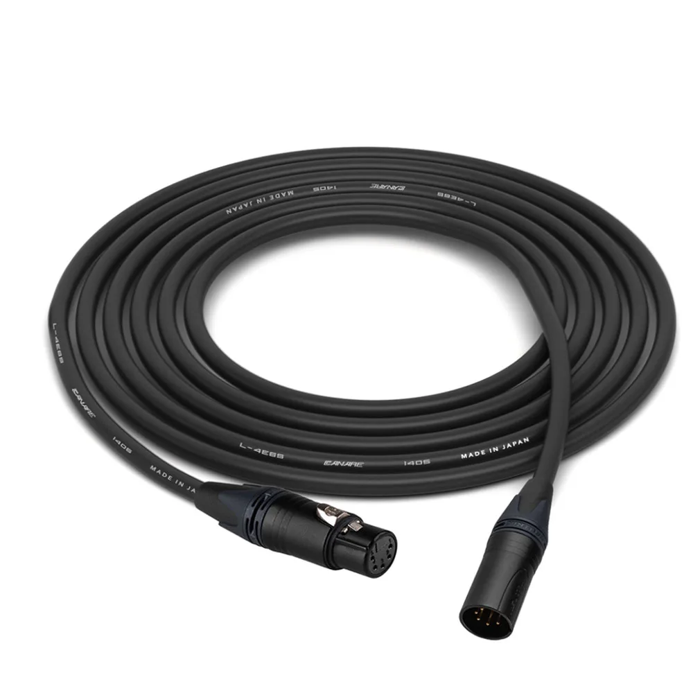 5 Pin XLR Tube Microphone Cable | Canare Quad L-4E6S Balanced Cable with Neutrik Gold Connectors