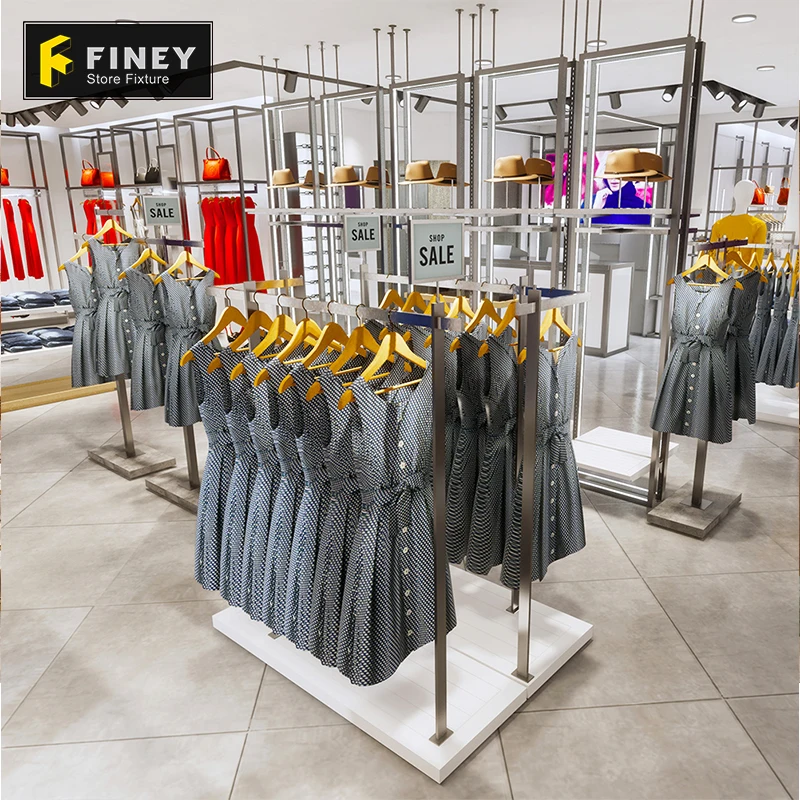 Boutique Shop Showcase Design Ideas For Clothes Shop Display Racks Clothing Wall Shelf Retail Clothing Store Furniture