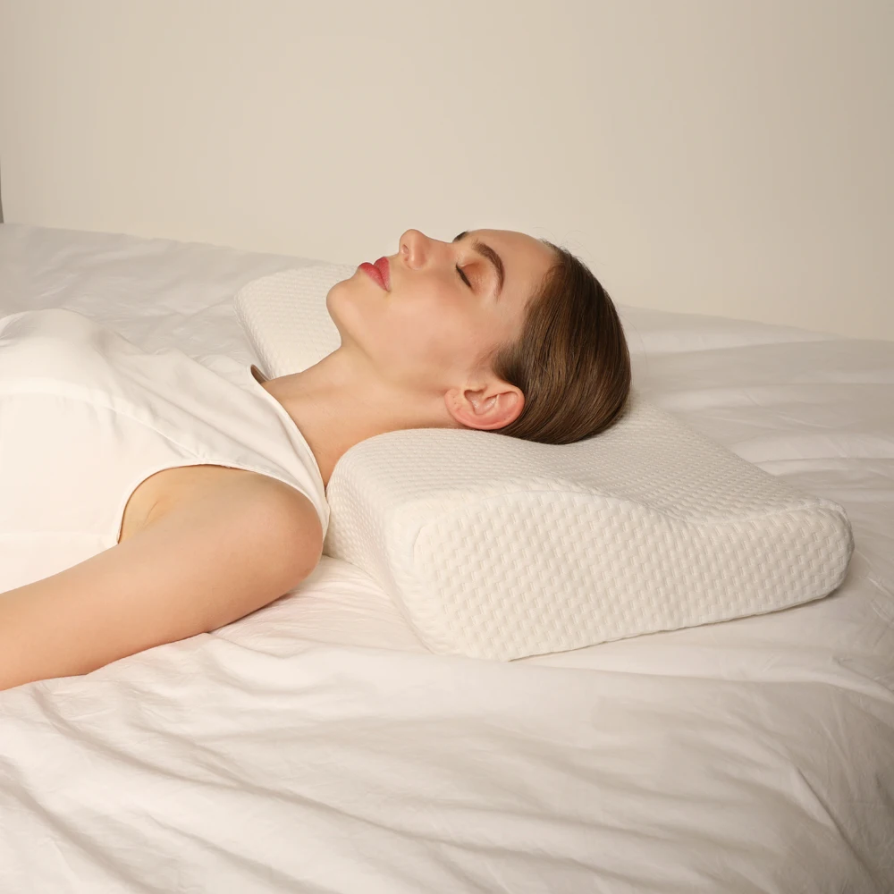 HNOS sleep set high quality pillow ergonomics super ergonomic memory foam  pillow solid