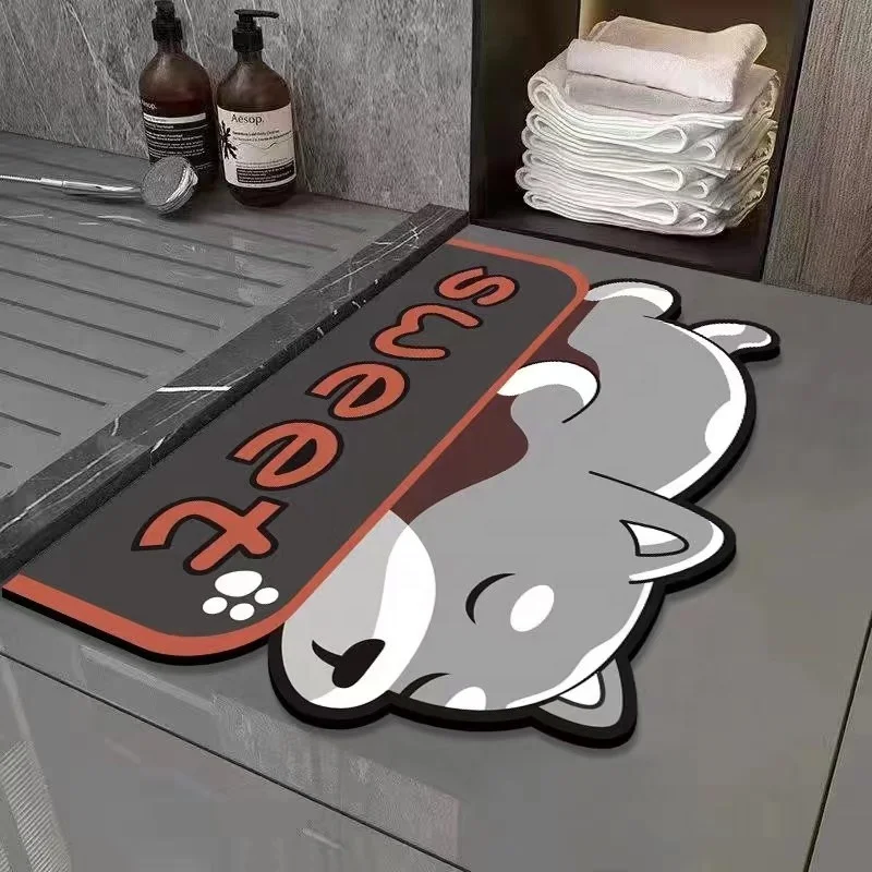 FMT High quality cute cartoon bathroom mat shower carpet non-slip quick-drying floor rug
