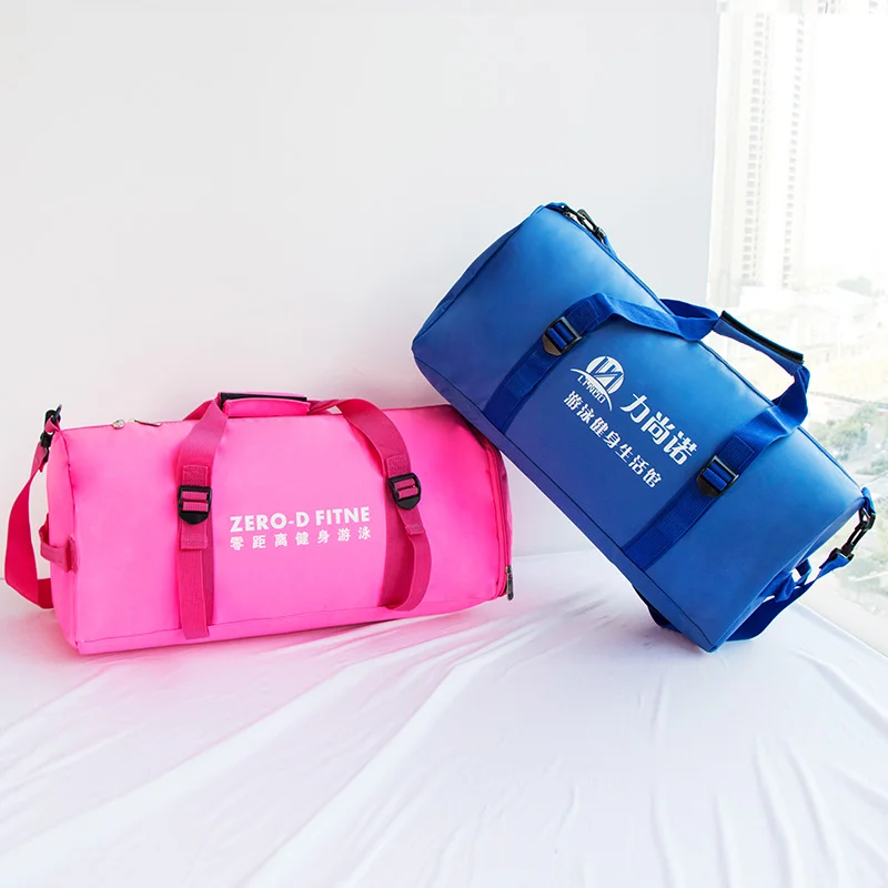 Color Customized Classic Travel Bag Luggage Sports Nylon Swimming Luggage Fitness Gym Handbag Sports Travel Bag