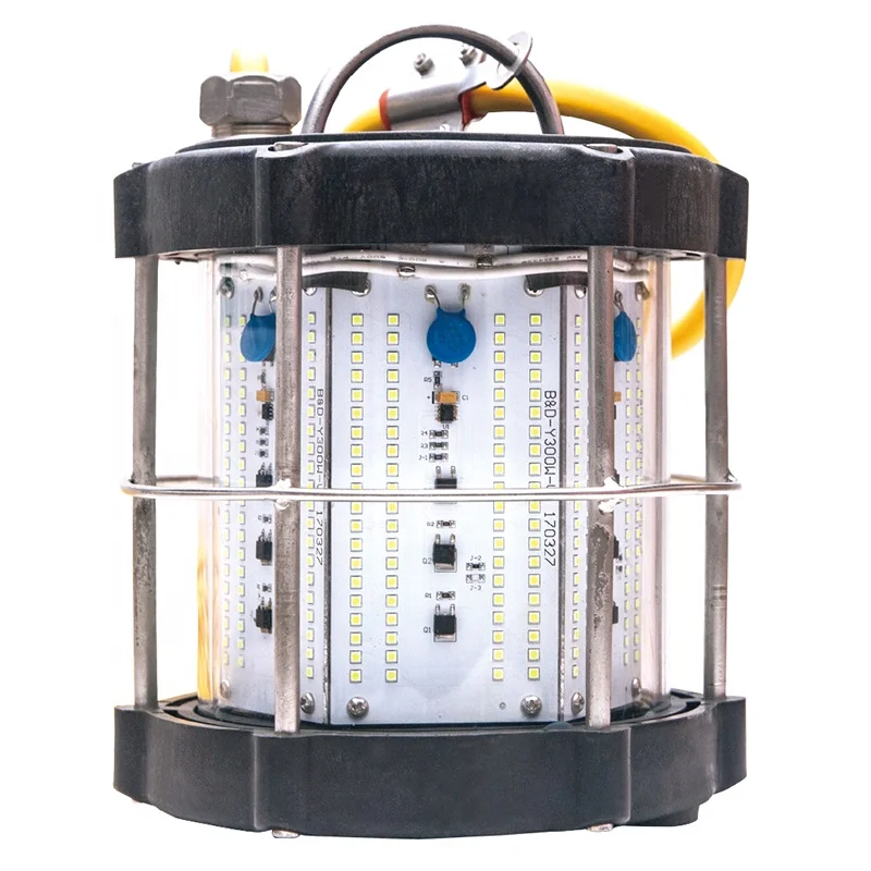 Hot sale high powerful IP68 waterproof 300w LED fishing light Green color feeding lamps for squid