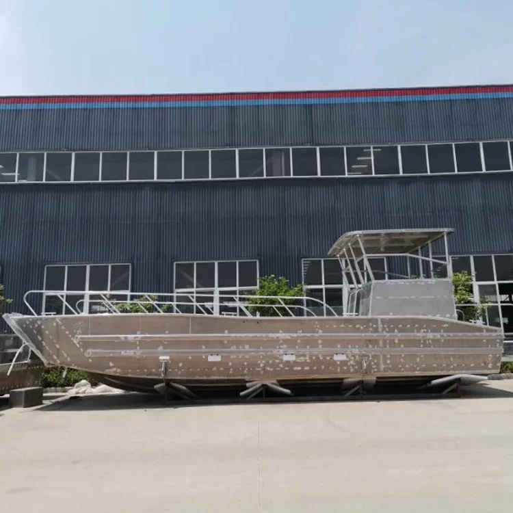 Allsealion Boat Landing Craft 7-15m  Aluminum Loading Barge Boat Open Sea Transfer Boat