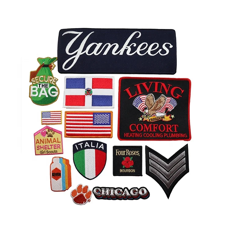 Custom Italy flag Embroidery Patch Iron On Patches For Clothing  custom logo  iron on embroidery patch