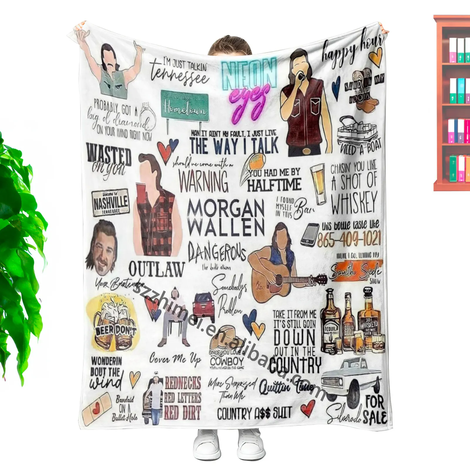 customizable popular singer cartoon pattern weighted soft velveteen plush blankets for winter