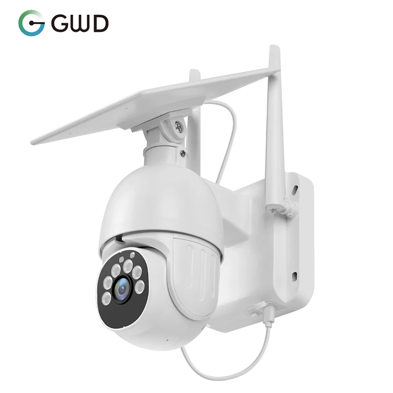 Home Cameras 360 Waterproof Night Vision Security Solar Light Bulb Wireless Camera Outdoor Professionnel For Home Security