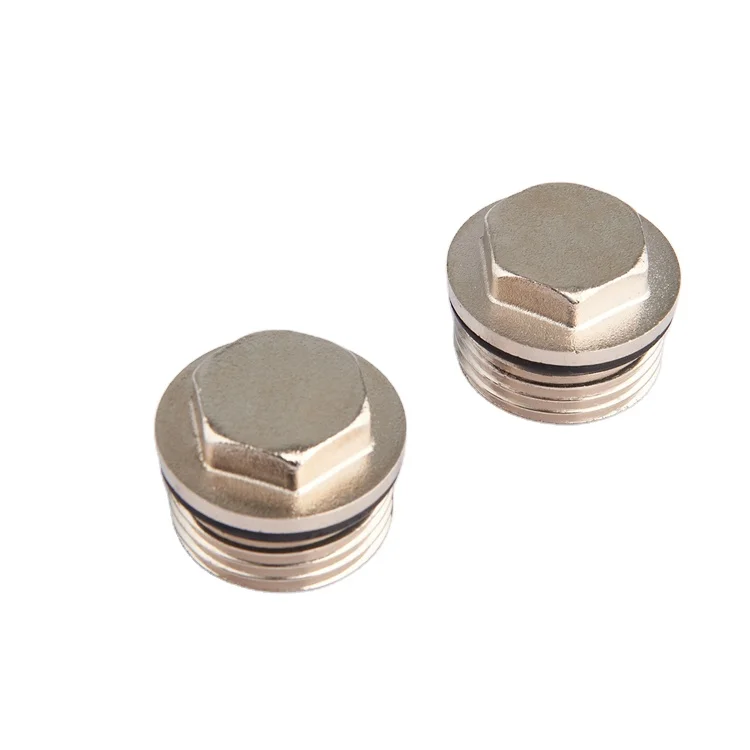 Made in China brass heating air vent drain plug for underfloor heating manifolds