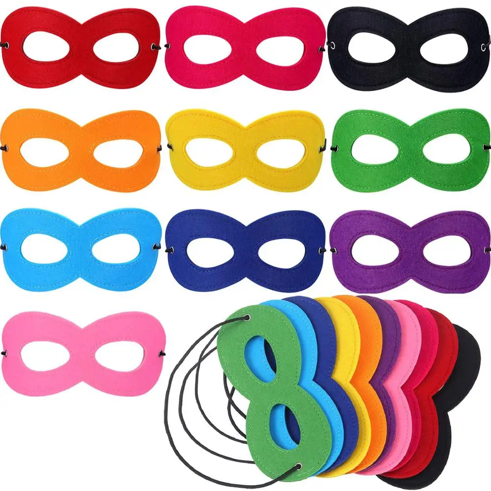 Zhongrun Felt Hero Eye Masks Cosplay Masks for Christmas Birthday Party