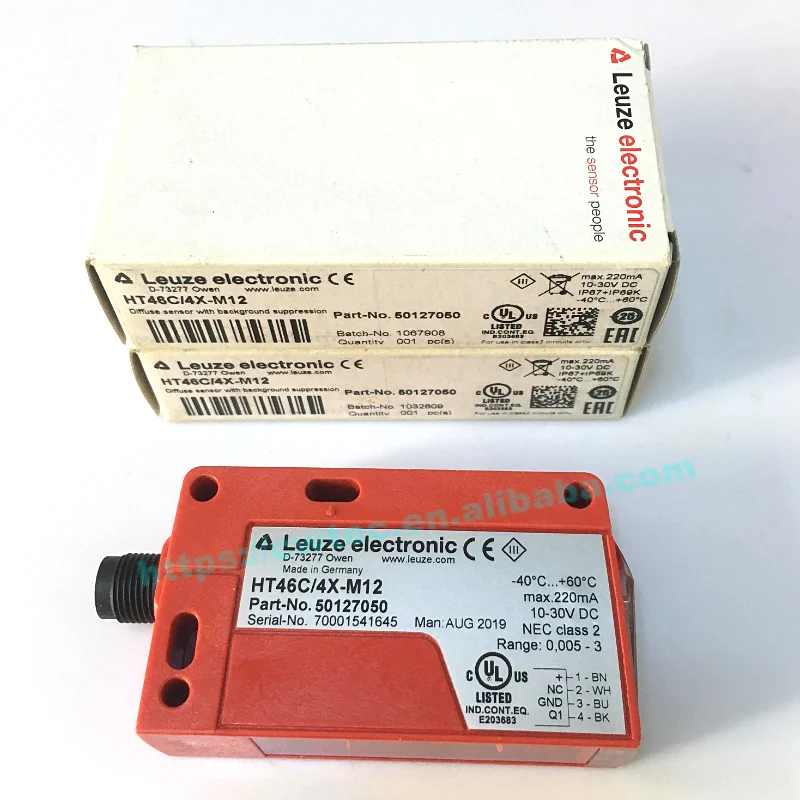 New arrival original stock HT46C/4X-M12 50131552 Diffuse sensor with background suppression leuze sensor