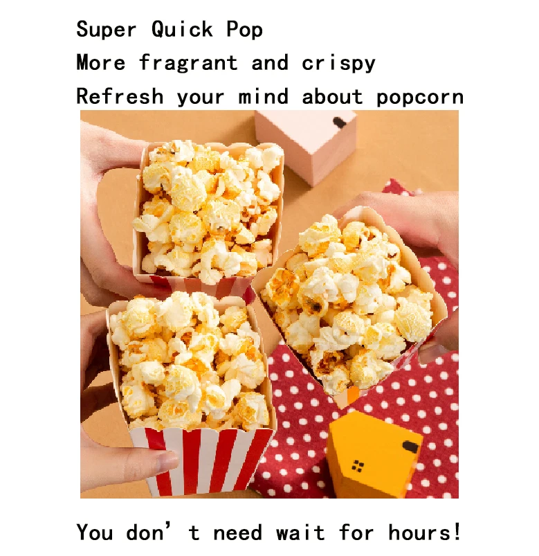 Commercial Health Hot Air Popcorn Machine for Small Business Automatic Pop Corn Vending Machine  Caramel No Oil Needed