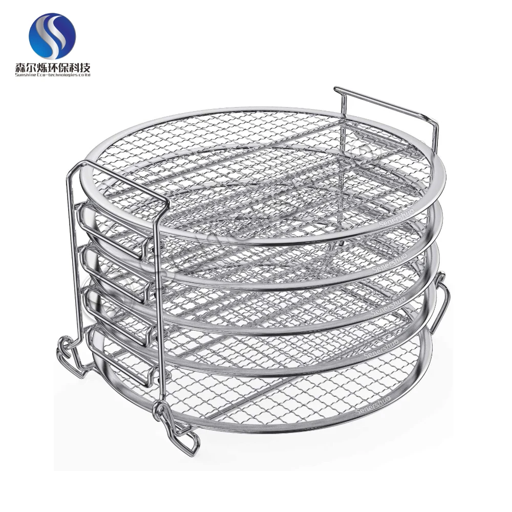 5-tier Stainless Steel Wire Mesh Bakeare Apply To 6.5 QT & 8 QT Deep Fryer Parts Easy Assemble & Healthy Amazon hot sale