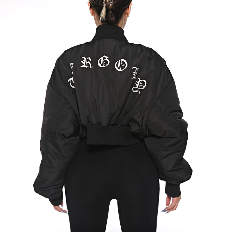 Модные черные женские куртки и пальто, куртки-пуховики на заказ для женщин