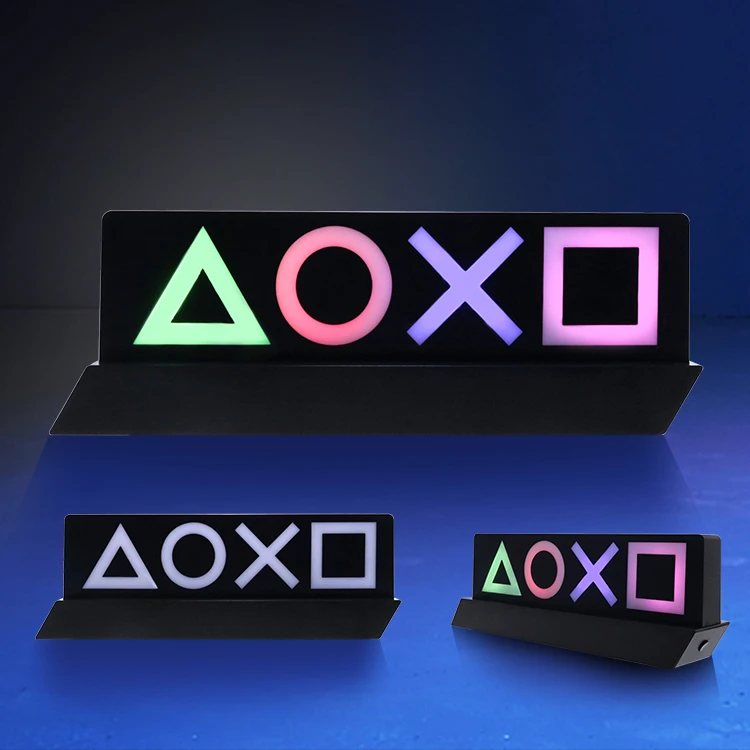 PS4 LED GameLamp Dimmable Game Over Lamp Atmosphere Game Room Light Acrylic Voice Control Gaming Icon Light