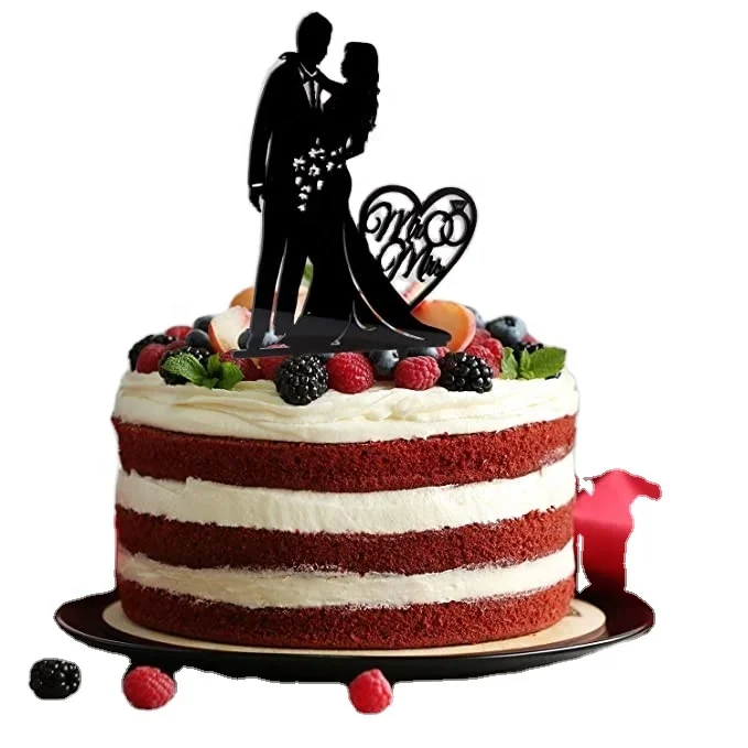 MrMrs propose marriage wedding custom acrylic cake topper