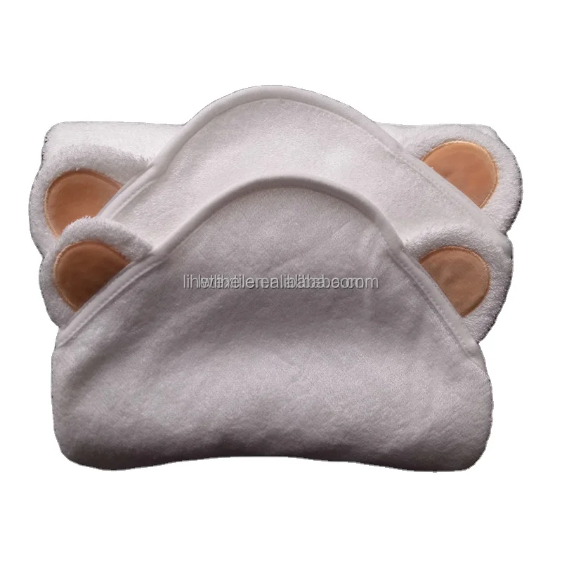 100 Cotton  Knit Fitted Bamboo Kids Baby bath towels blanket luxury white wearable hooded poncho hoodie bath beach towel poncho