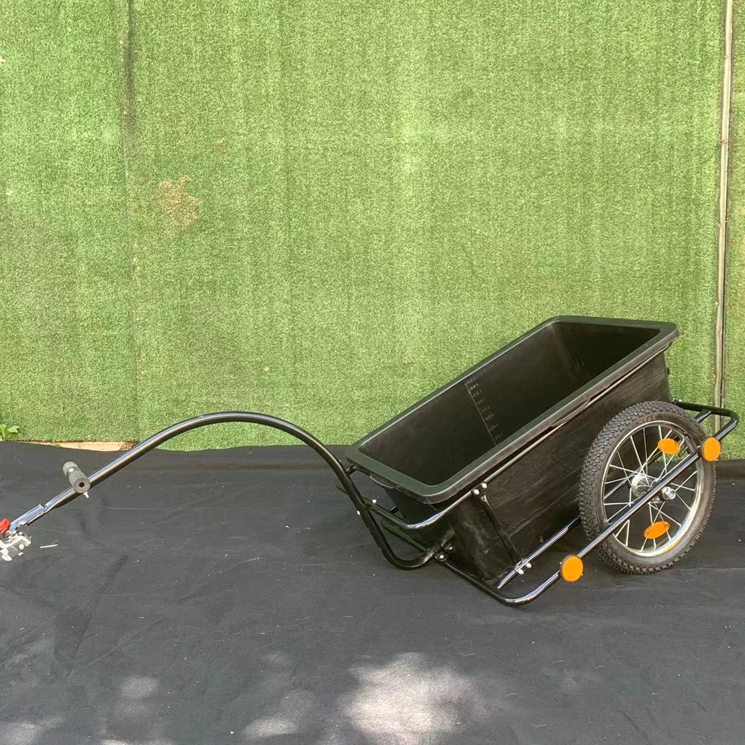 Bike Cargo Trailer Steel Black Bicycle Cycling Shopping Camping Luggage Cart Carrier