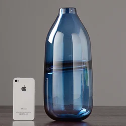 Nordic style simple creative colorful transparent glass vase ornaments flower arrangement hydroponics flower glass vase