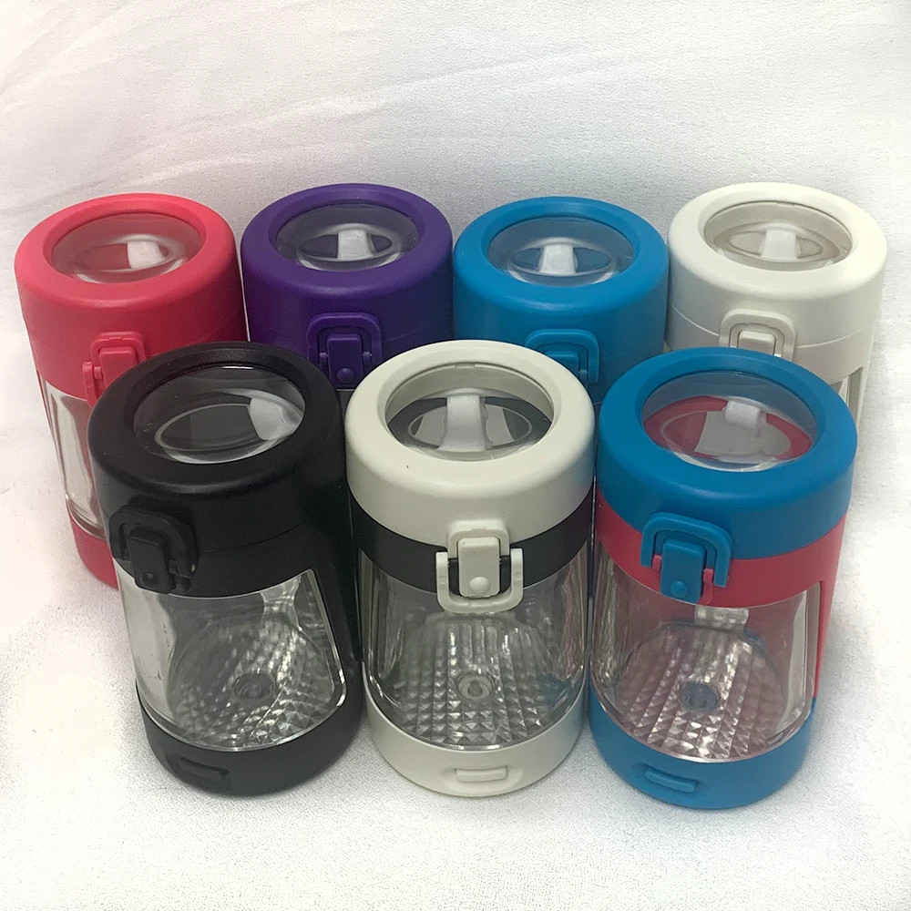 Hot sale Led Display Stash Jar Air Tight Glass Stash Jar Herb Container Custom Box Custom Logo smoking accessories