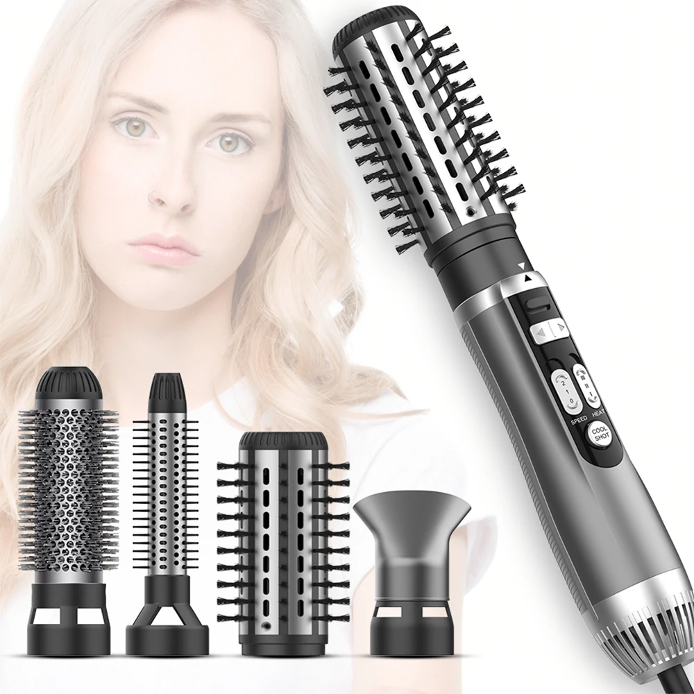 PRITECH OEM Professional 4 In 1 Auto Rotation Hot Air Styler One Step Hair Dryer Automatic Rotation Hot Air Brush