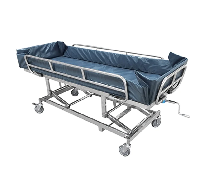 Yongxin Good Quality Manufacture  Cheap Stainless Steel Medical Hospital Bath Shower Trolley bed for Disabled