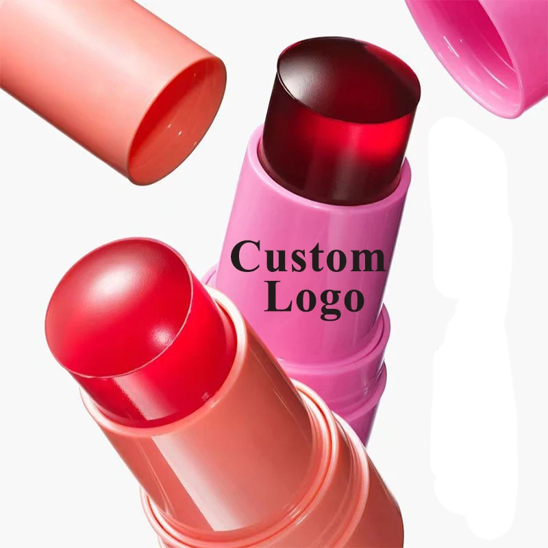 Hot Low Moq Custom Logo Jelly Cheek Stain Makeup Pigmented Jelly Blush Lip Tint stick