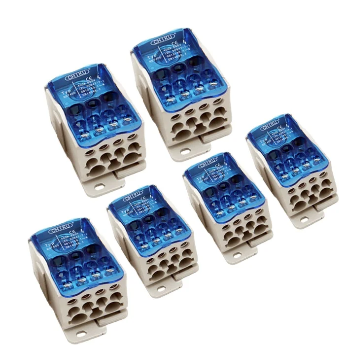 Panel Mount Power distribution UKK80 UKK125 UKK250 UKK400 Din rail Mounted single or multi pole Terminal BLock