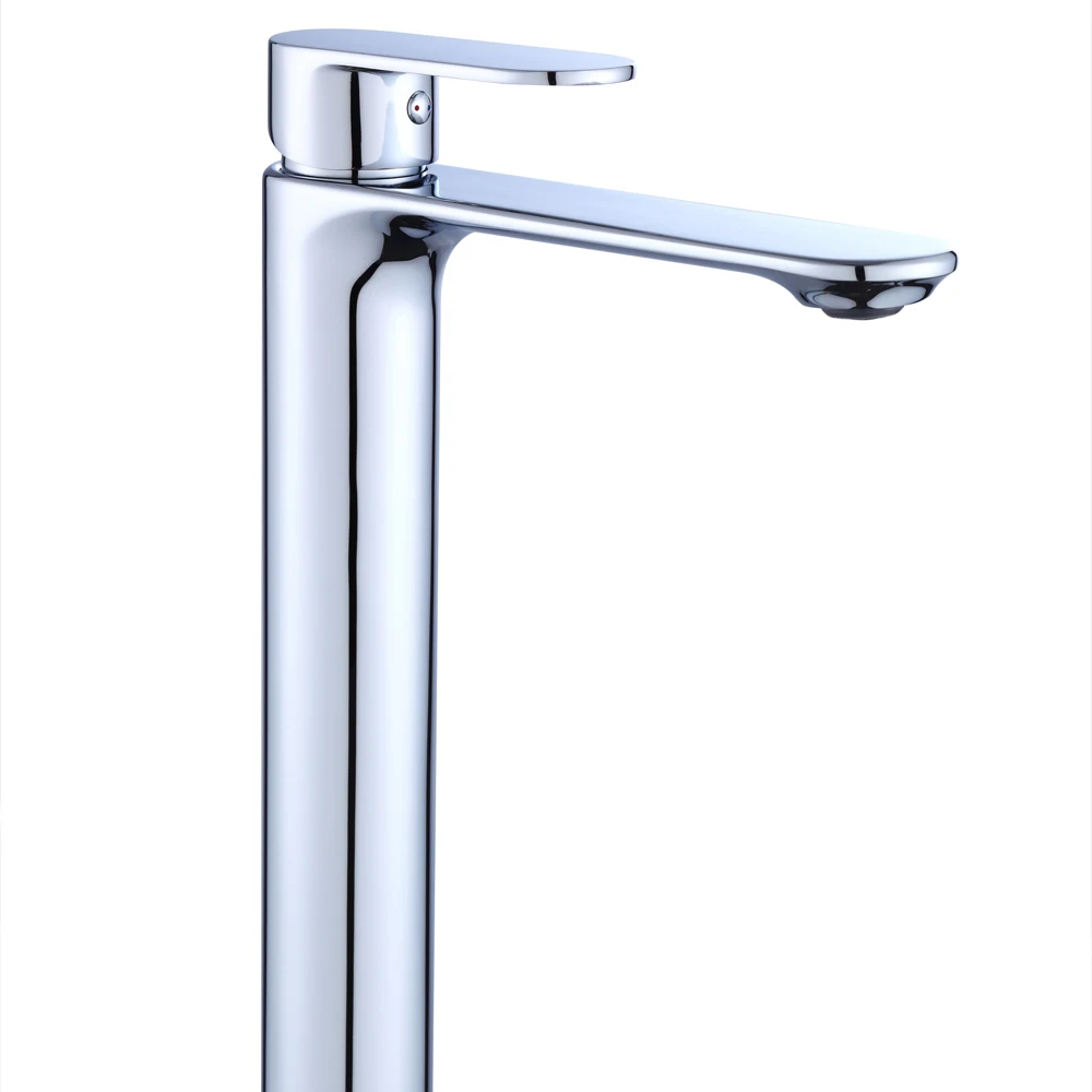 
Bath basin faucet mixer taps wash brass chrome polish bathroom sink deck mounted single hole faucet 