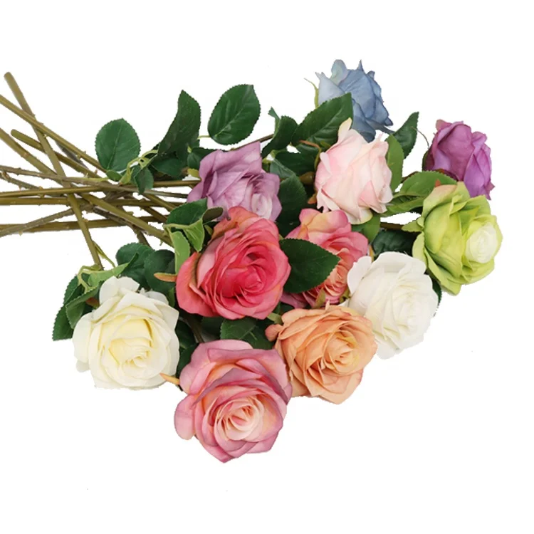 Hot Sale Cheap Wholesale Silk Fabric Artificial Flowers for Sale