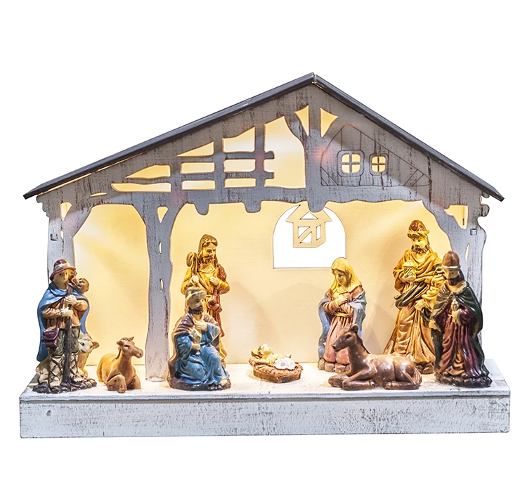 10,35 дюймовые религиозные буквы Kanlong Рождественский светлый Церковный Стиль Иисус Иуда молитвенные рождественские деревянные украшения