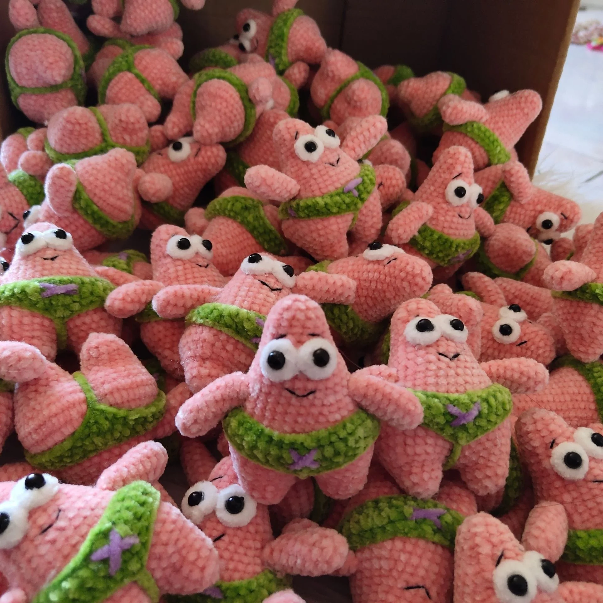 Mini Starfish Handmade Crochet Knitted Small Doll Pendants Kawaii Things Gift Diy Accesseries