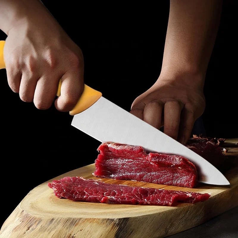 8PCS Filleting Skinning Boning Breaking Butcher Knife Set Metzger Messerset with Diamond Sharpening Steel and Chef Knife Bag