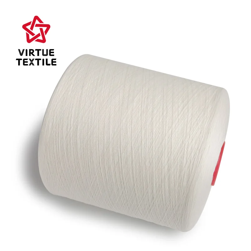 100% нитки из чистого хлопка для шитья hilos de coser TKT50 20/2 40/2 50/2 необработанные белые нижнего белья/рубашки/носков высокоскоростное Шитье