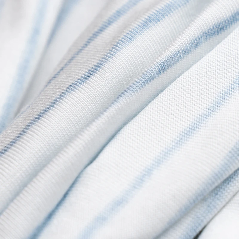 Custom Knit Blended Modal Polyester Spandex Stripe Fabric High Quality Eco Friendly Plant Dye Fabric