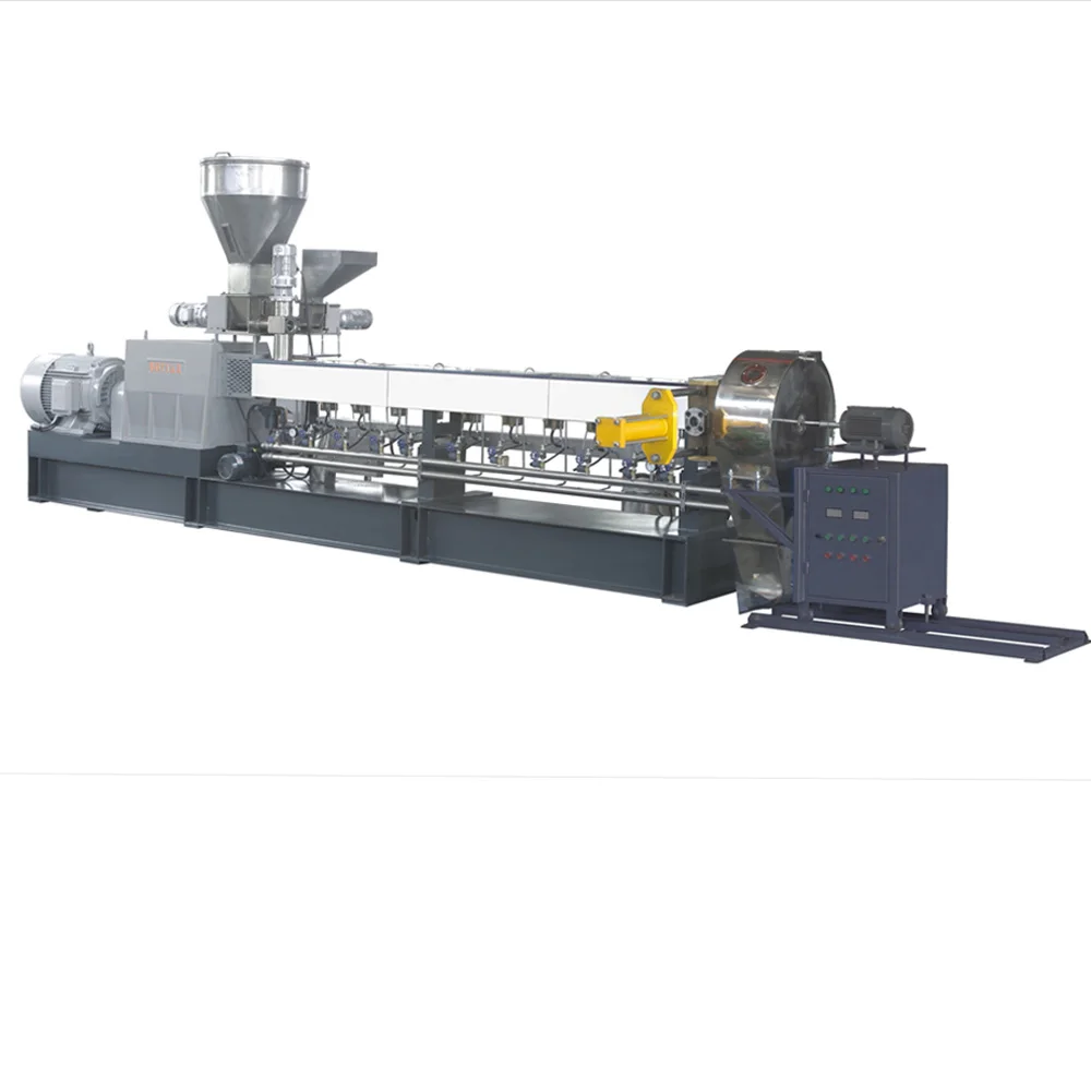 HKY-75 CO-ROTATING PARALLEL TWIN SCREW EXTRUDER with  Water cool strand pelletizing