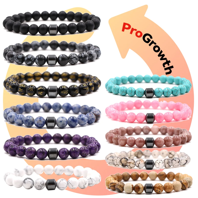 Popular Natural Stone Bracelet 8mm Volcanic Tiger Eye Stone Bead Hand String Fashion Jewelry Gift Women Men