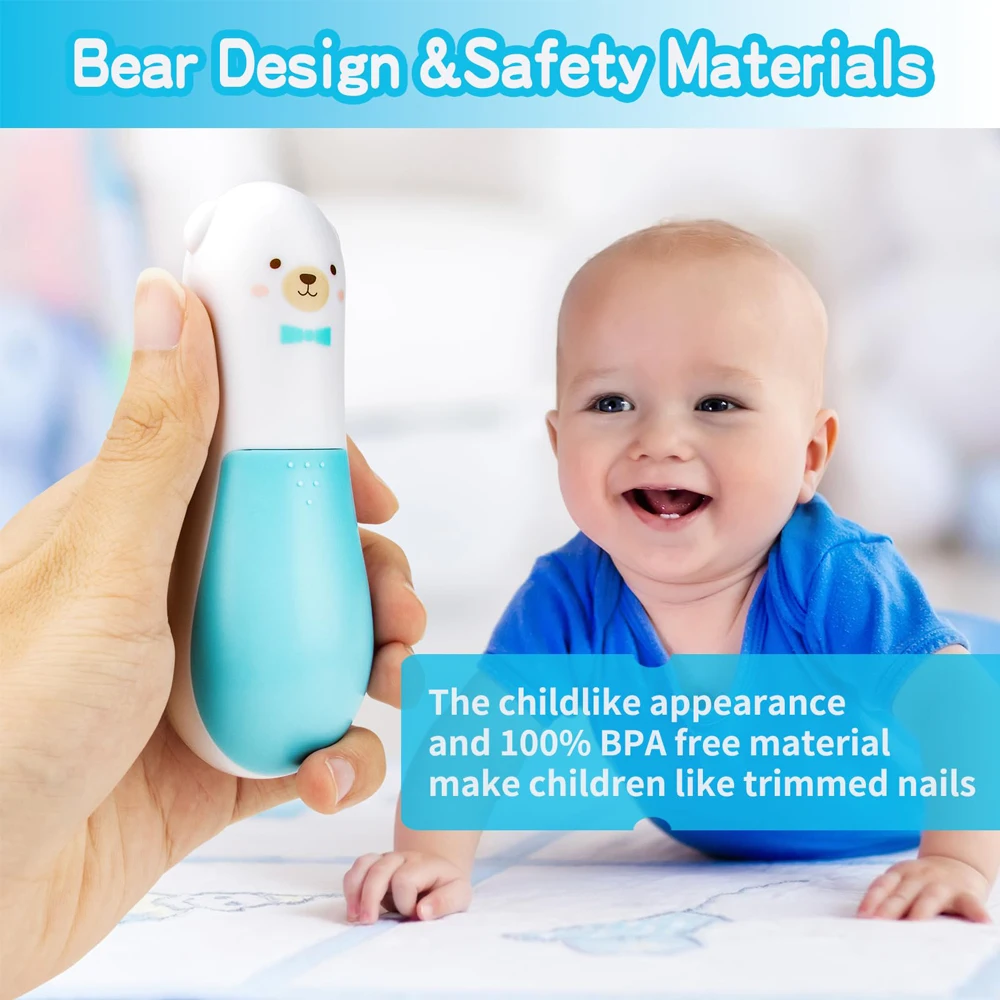 Portable and Safe Nail Trimming Baby Nail Cutter Electric Newborn Nail Trimmer Set