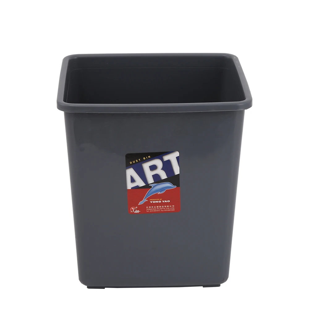10 liter square plastic dustbin trash can waste paper basket
